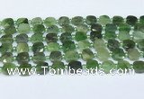 CDJ410 15.5 inches 8mm faceted square Canadian jade beads