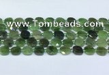 CDJ411 15.5 inches 10mm faceted square Canadian jade beads