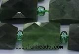 CDJ418 15 inches 10*13mm faceted rectangle Canadian jade beads