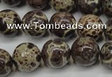 CDM06 15.5 inches 14mm round African dalmatian jasper beads