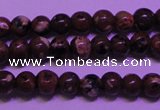 CDM50 15 inches 4mm round strawberry dalmatian jasper beads