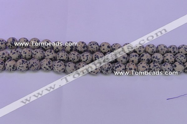 CDM80 15.5 inches 4mm round matte dalmatian jasper beads