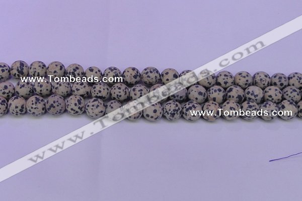 CDM81 15.5 inches 6mm round matte dalmatian jasper beads