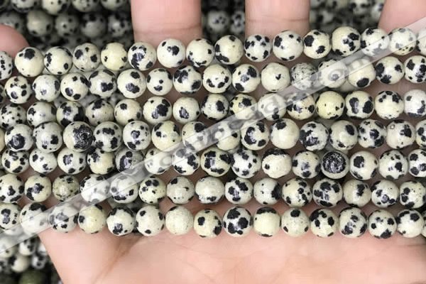 CDM91 15.5 inches 6mm round dalmatian jasper beads wholesale