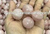 CDN05 25mm round rose quartz decorations wholesale