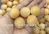 CDN07 25mm round yellow jade decorations wholesale