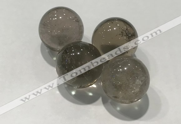 CDN1002 20mm round smoky quartz decorations wholesale