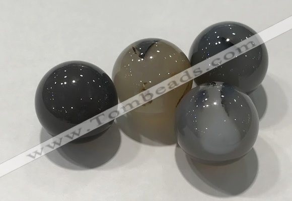 CDN1004 20mm round grey agate decorations wholesale