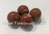 CDN1007 20mm round red jasper decorations wholesale