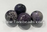 CDN1012 25mm round charoite decorations wholesale