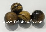 CDN1015 25mm round yellow tiger eye decorations wholesale