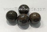 CDN1019 25mm round bronzite decorations wholesale