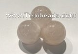 CDN1031 30mm round rose quartz decorations wholesale