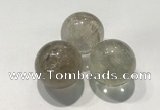 CDN1033 30mm round smoky quartz decorations wholesale