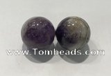 CDN1035 30mm round amethyst decorations wholesale