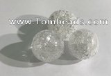 CDN1037 30mm round crackle quartz decorations wholesale