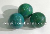 CDN1047 30mm round dyed white howlite decorations wholesale