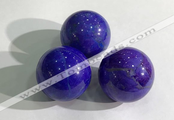 CDN1048 30mm round dyed white howlite decorations wholesale