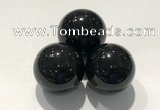 CDN1057 30mm round black obsidian decorations wholesale