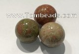 CDN1065 30mm round unakite decorations wholesale