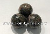 CDN1066 30mm round grey opal decorations wholesale