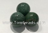 CDN1077 30mm round green biotite decorations wholesale