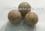 CDN1082 30mm round golden sunstone decorations wholesale