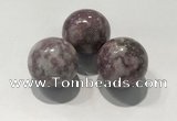 CDN1100 30mm round lilac jasper decorations wholesale