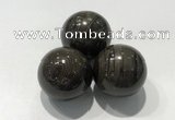 CDN1102 30mm round coffee wood jasper decorations wholesale