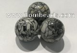 CDN1105 30mm round jasper decorations wholesale