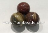 CDN1109 30mm round brecciated jasper decorations wholesale