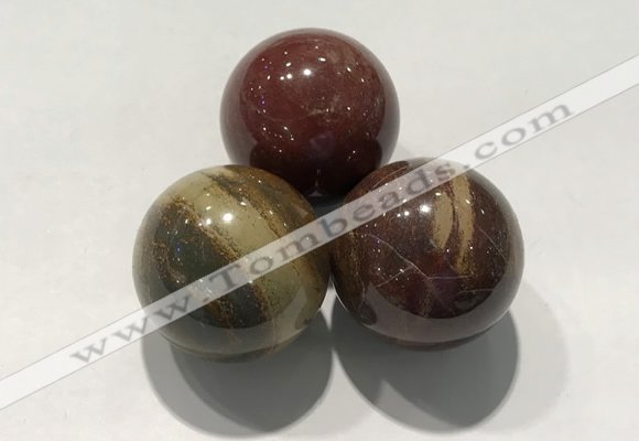 CDN1109 30mm round brecciated jasper decorations wholesale