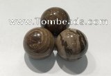 CDN1115 30mm round zebra jasper decorations wholesale