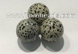 CDN1132 30mm round dalmatian jasper decorations wholesale