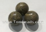 CDN1134 30mm round coffee wood jasper decorations wholesale