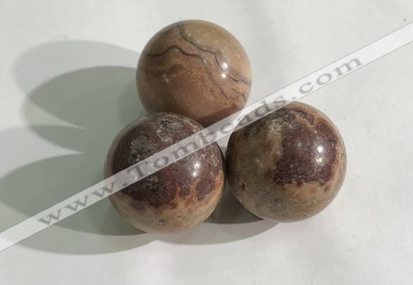 CDN1141 30mm round jasper decorations wholesale