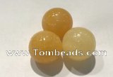 CDN1154 30mm round yellow jade decorations wholesale