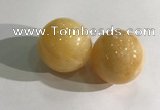 CDN1176 35mm round yellow jade decorations wholesale