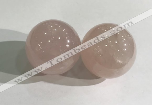 CDN1203 40mm round rose quartz decorations wholesale