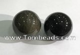 CDN1240 40mm round golden obsidian decorations wholesale