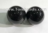 CDN1241 40mm round black obsidian decorations wholesale