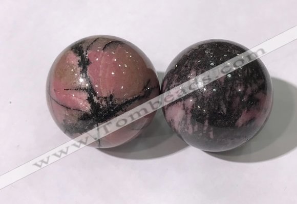 CDN1250 40mm round rhodonite decorations wholesale