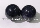 CDN1257 40mm round blue goldstone decorations wholesale