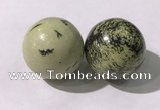 CDN1268 40mm round yellow jasper decorations wholesale