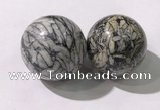 CDN1296 40mm round jasper decorations wholesale