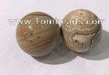 CDN1298 40mm round picture jasper decorations wholesale