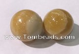 CDN1312 40mm round yellow calcite decorations wholesale