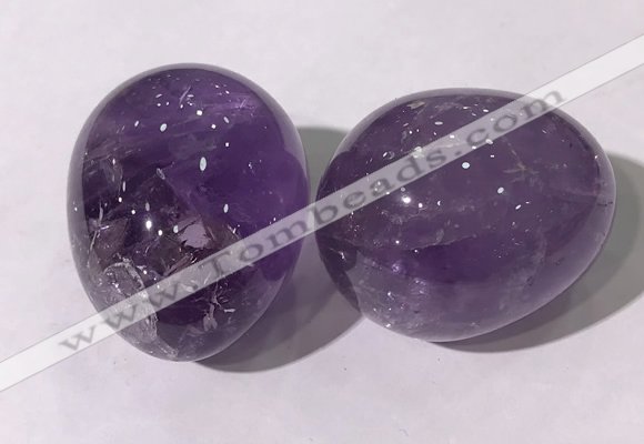 CDN1333 35*45mm egg-shaped amethyst decorations wholesale