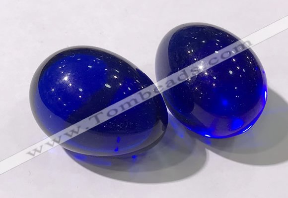 CDN1341 35*45mm egg-shaped glass decorations wholesale