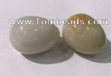 CDN1351 35*45mm egg-shaped yellow jade decorations wholesale